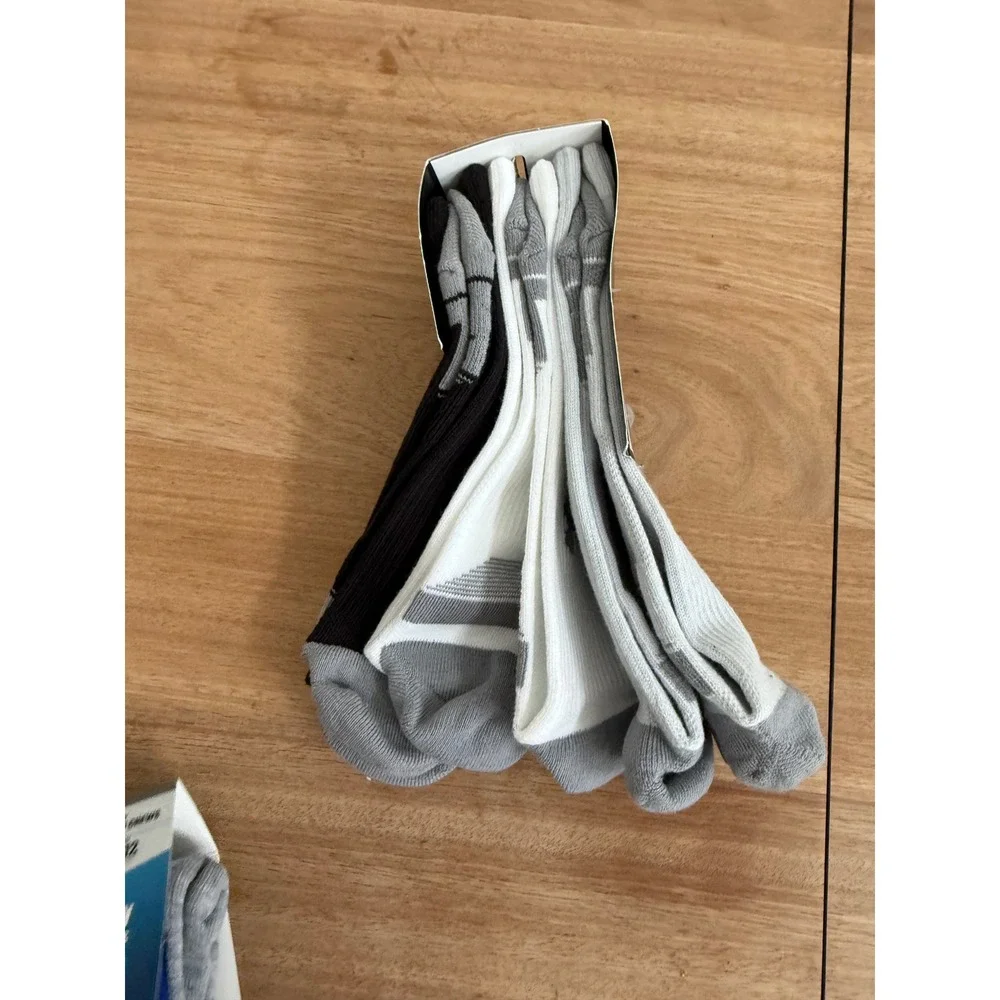 Under Armour UA Performance Tech Crew Socks 3-Pack Black White Grey XL 1378512